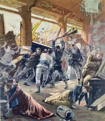 Den europeiska legationen belägrad av de kinesiska rebellerna i Peking, från 
